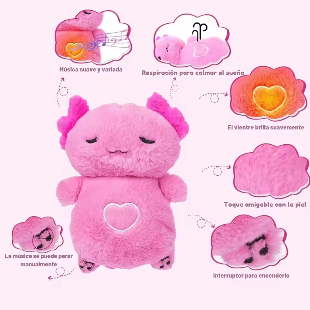 Peluche Ajolote con Respiración Relajante